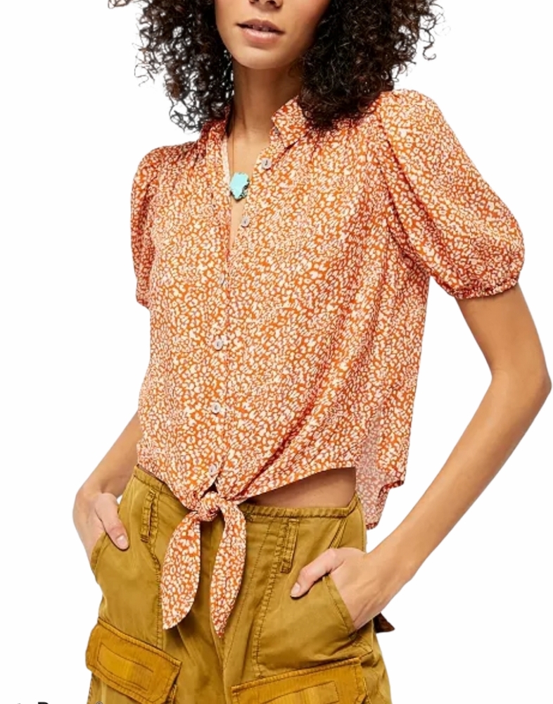 Free People Celia Printed Blouse
